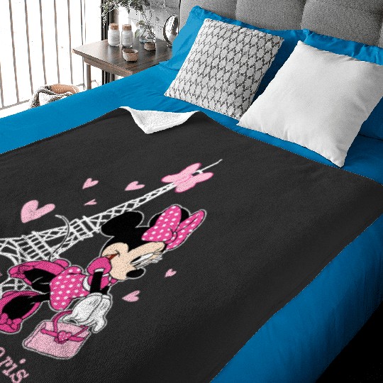 Discover Disney - Minnie Take Me To Paris Baby Blankets