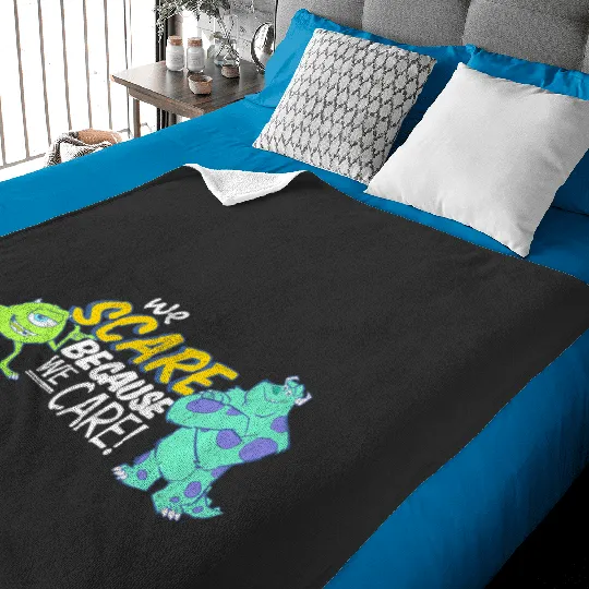Discover Disney Pixar Monsters Inc Scare Because We Care Baby Blankets