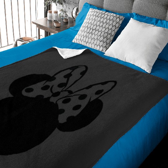 Discover disney minnie mouse silhouette Baby Blankets