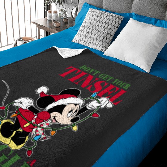 Disney Christmas Minnie Tangled Tinsel Long Sleeve T-shirt Long Sleeve T-Shirt Baby Blankets