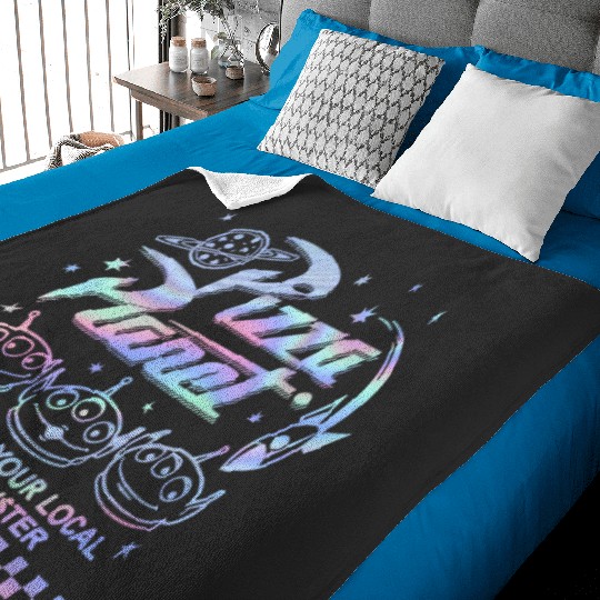 Disney Pixar Toy Story 3 Pizza Planet Aliens Hologram Baby Blankets