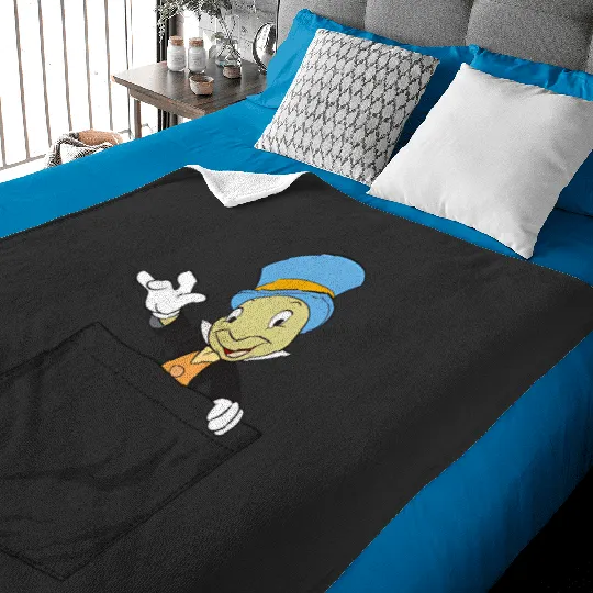Disney Pinocchio Jiminy Cricket Faux Pocket Baby Blankets