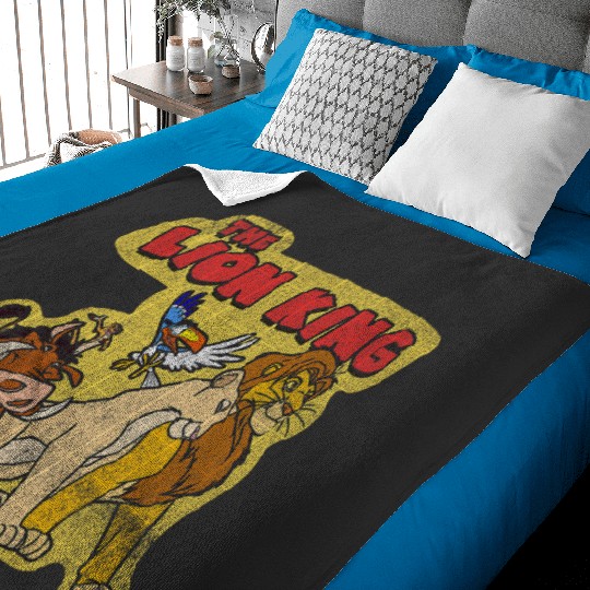 Discover Disney Lion King Retro Happy Friends Portrait Baby Blankets