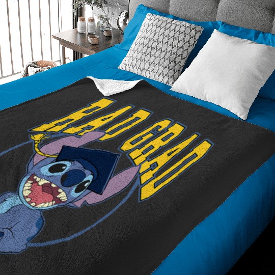 Disney Lilo & Stitch Graduation Stitch Bad Grad Collegiate Baby Blankets