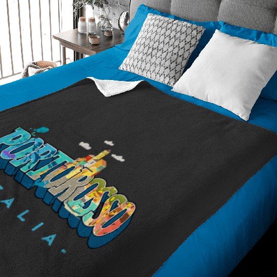 Discover disney Pixars luca portorosso italia logo fill Baby Blankets