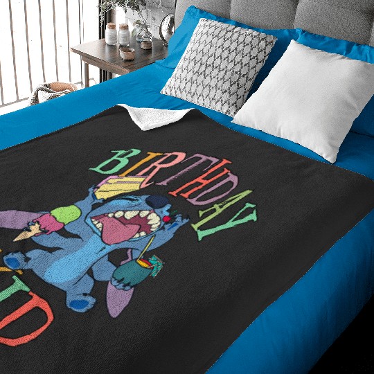 Disney Lilo & Stitch Birthday Kid Retro Snacking Stitch Premium Baby Blankets