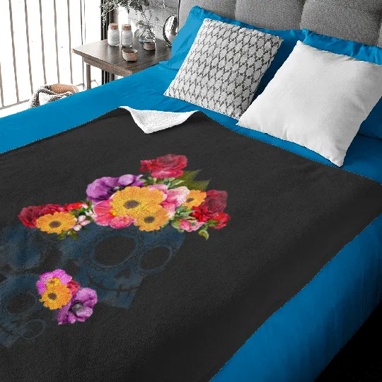 Discover disney Pixars coco calaveras floral skulls Baby Blankets