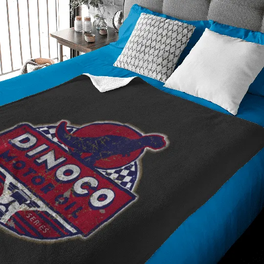 Discover Disney Pixar Cars Dinoco Motor Oil Faded Sign Baby Blankets