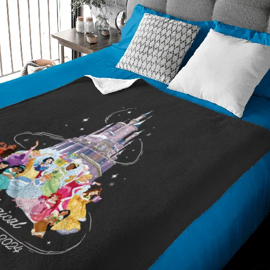 Discover Disney Princess Winter Holiday Castle Magical Memories 2024 Baby Blankets