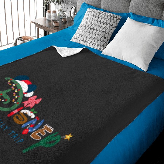 Discover Disney NEW Festive Fill Logo Christmas Holiday Family Trip Baby Blankets