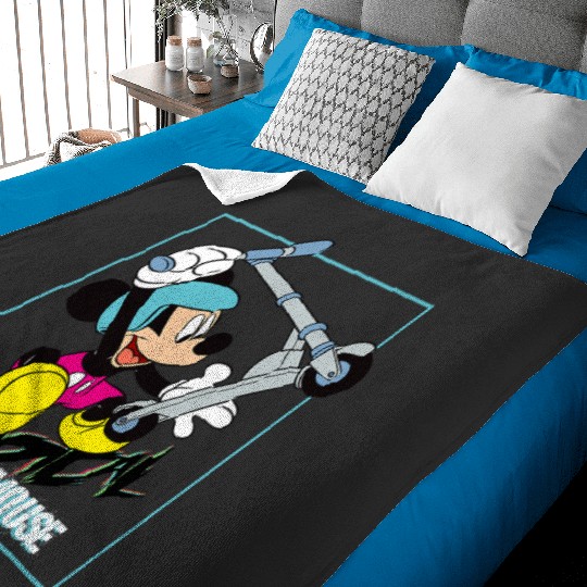 Disney Mickey Radical Mouse 90s Retro Scooter Baby Blankets