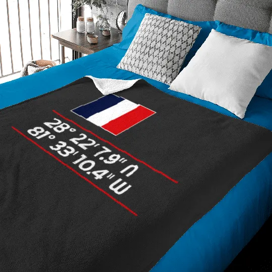 Discover France Epcot World Showcase Walt Disney World Coordinates TShirt Baby Blankets