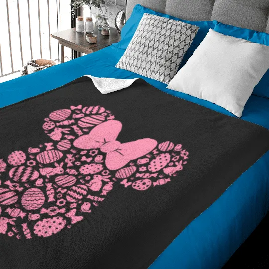 Disney Minnie Mouse Pink Easter Baby Blankets