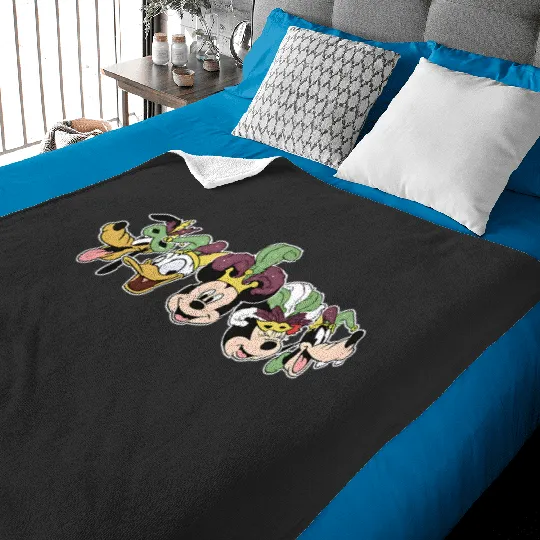 Disney Mardi Gras Baby Blankets, Disney Character Baby Blankets