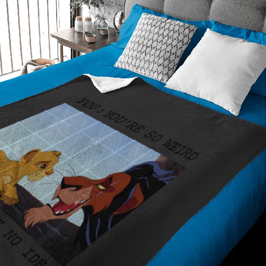 Disney The Lion King Simba Scar You'Re So Weird Meme Baby Blankets