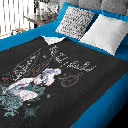 Discover Disney Pan Tinker Bell Drawing Portrait TShirt Baby Blankets