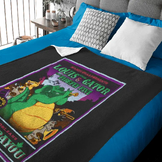 Discover Disney Princess And The Frog Louis Rockadile Poster Baby Blankets