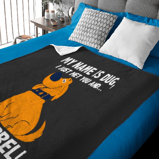 Disney Pixar Up My Name Is Dug I Just Met You...Squirrel Baby Blankets