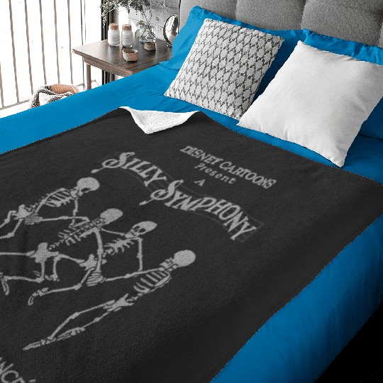 Discover Disney Silly Symphonies The Skeleton Dance  Logo Baby Blankets