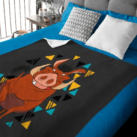 Disney The Lion King Pumbaa 90s Triangles Baby Blankets