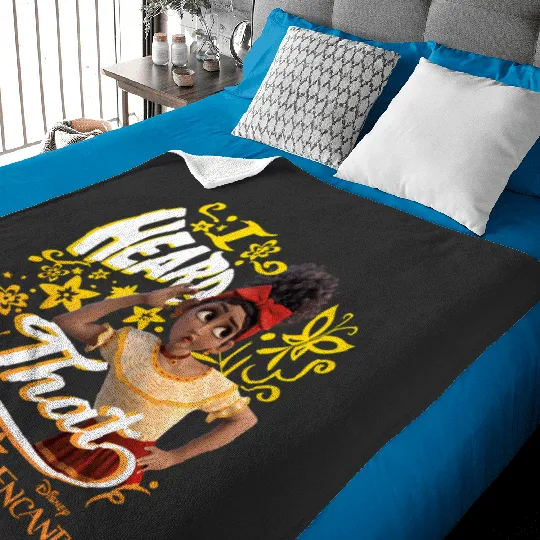 Discover Disney Encanto Dolores I Heard That Portrait Baby Blankets