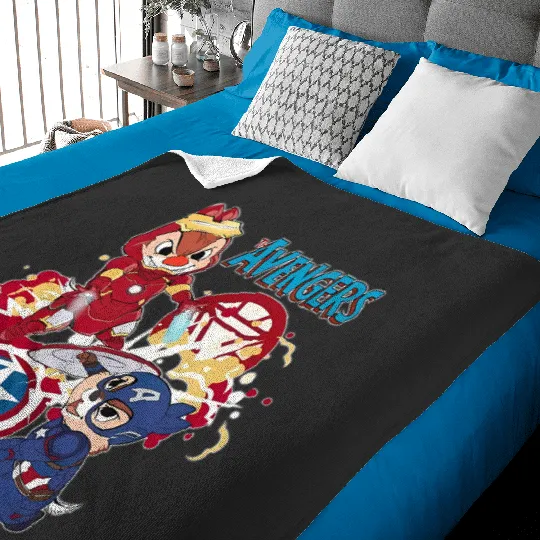 Disney Chip And Dale Avengers Baby Blankets, Chip And Dale Baby Blankets