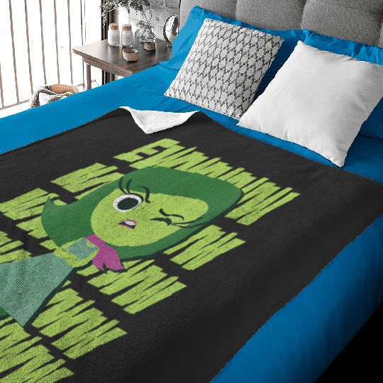 Discover Disney Pixar Inside Out Disgust Ewww Retro Text Stack V-Neck Baby Blankets