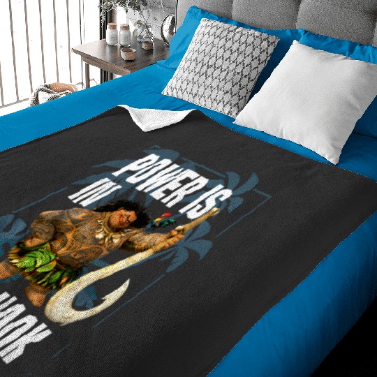Disney Moana Maui Power Is In The Hook Portrait Baby Blankets