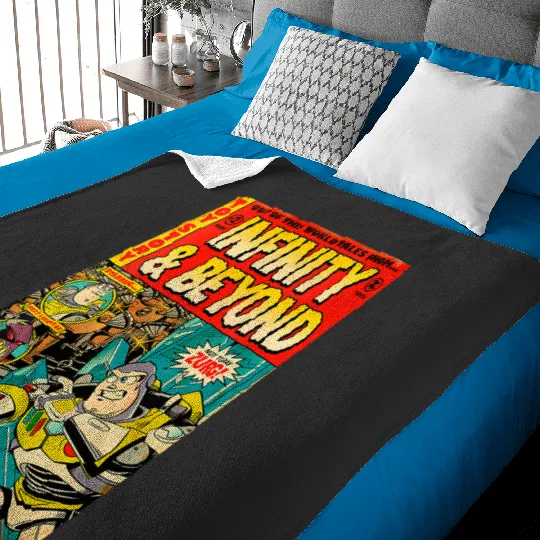 Disney Pixar Toy Story Buzz Lightyear Comic Retro V-Neck Baby Blankets