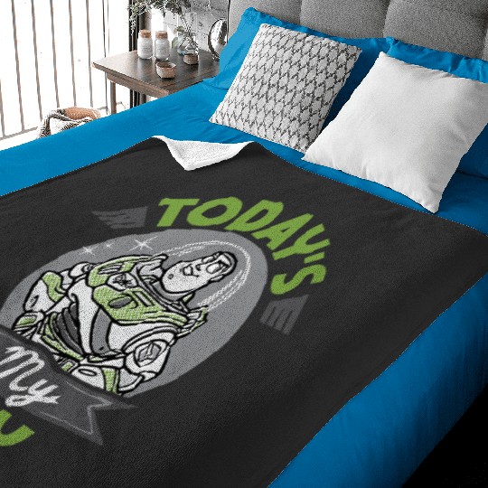 Discover Disney PIXAR Buzz Lightyear Today's My Day Birthday Baby Blankets