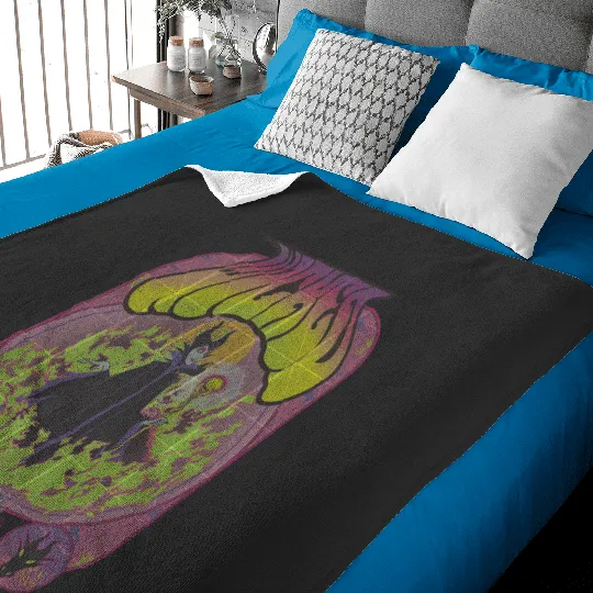 Disney Villains Maleficent Wicked Retro Seventies Poster Premium Baby Blankets