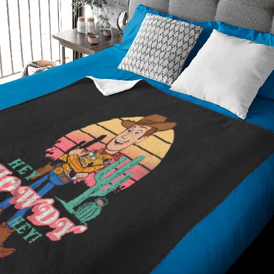 Disney Pixar Toy Story 4 Woody Hey Howdy Hey Retro Portrait Long Sleeve Baby Blankets