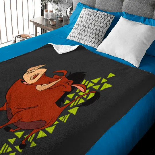 Disney The Lion King Pumbaa Happy 90s Retro Baby Blankets