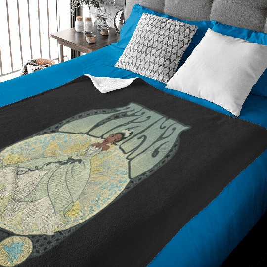 Disney The Princess & The Frog Tiana Seventies Retro Poster V-Neck Baby Blankets