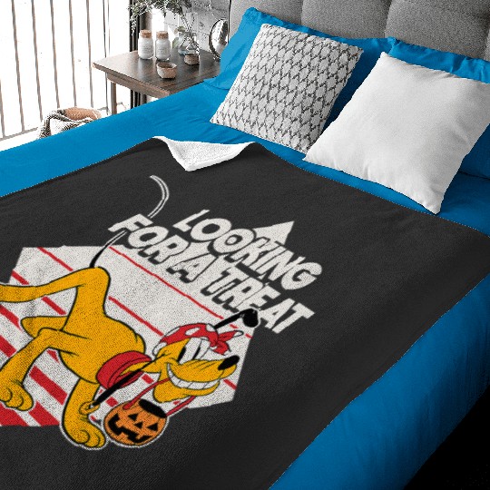 Disney Pluto Looking for a Treat Jack-O'-Lantern Halloween Baby Blankets