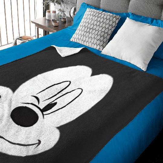 Disney Winking Mickey Mouse Face Small Icon Baby Blankets