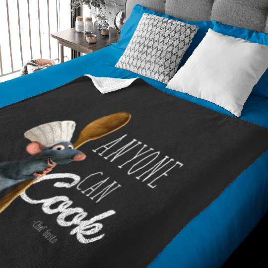 Disney Pixar Ratatouille Remy Anyone Can Cook Quote Baby Blankets