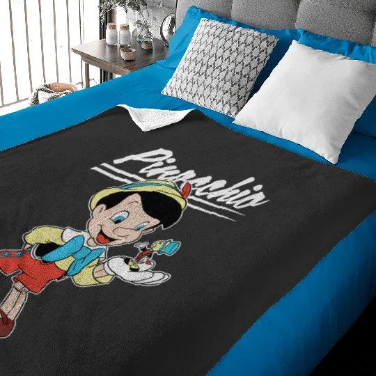 Disney Pinocchio And Jiminy Cricket Baby Blankets