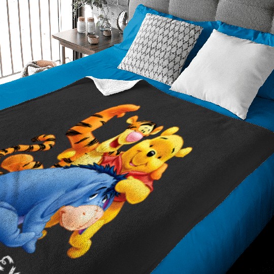 Disney Best Team Ever Baby Blankets, Disneyworld Eeyore Winnie The Pooh Tiger Baby Blankets, Animal Kingdom Baby Blankets