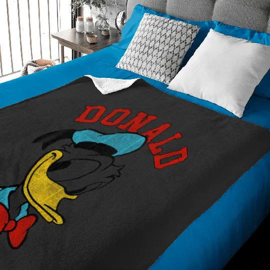 Discover Disney Mickey And Friends Donald Duck Happy Big Face Baby Blankets