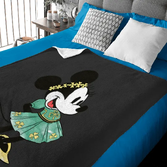 Disney Minnie Mouse Shamrock Dress St. Patrick'S Day Baby Blankets