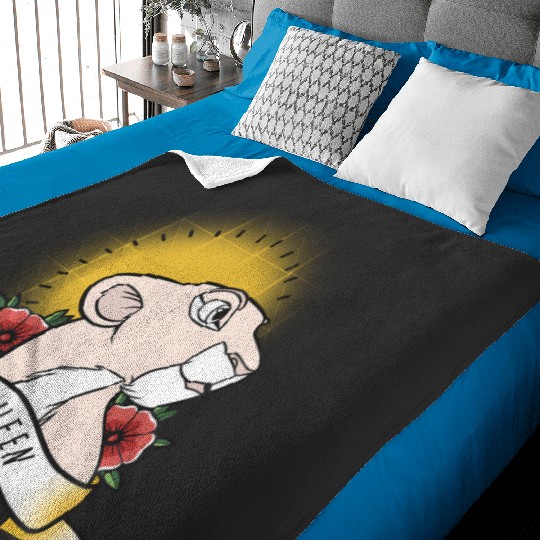 Disney Lion King Nala Queen Tattoo Yellow Baby Blankets