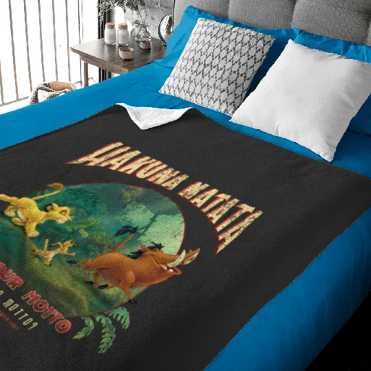 Disney Lion King Hakuna Matata Motto Simba Timon Pumbaa Baby Blankets