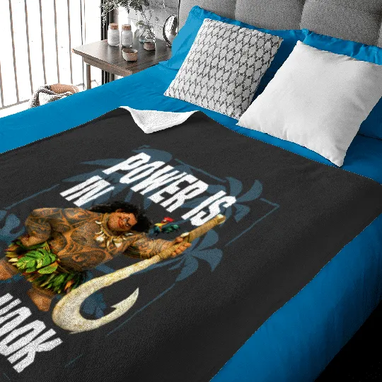 Disney Moana Maui Power Is In The Hook Portrait Baby Blankets