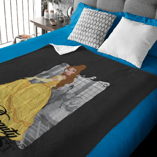 Disney Beauty And The Beast Belle Dancing Portrait Baby Blankets