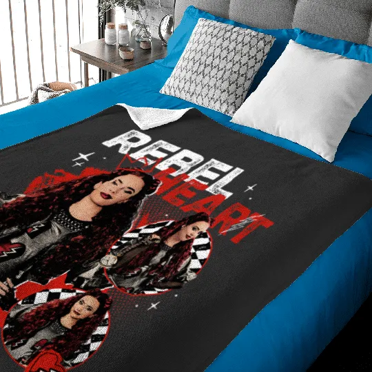 Disney Descendants The Rise Of Red Rebel At Heart Big Logo Baby Blankets