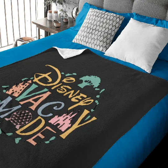 Discover Disney Vacay Mode Baby Blankets, Epcot Baby Blankets, Disney Castle Baby Blankets