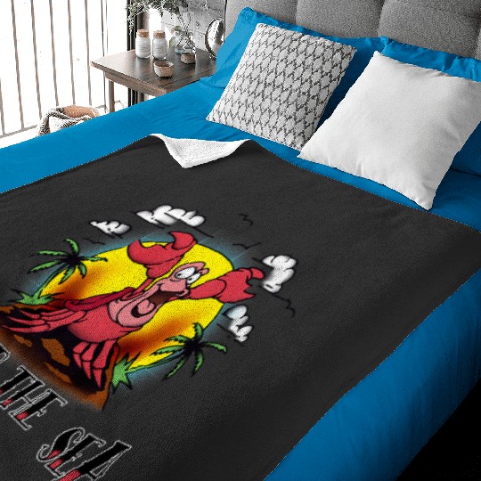 Disney The Little Mermaid Sebastian Under The Sea Tattoo Premium Baby Blankets