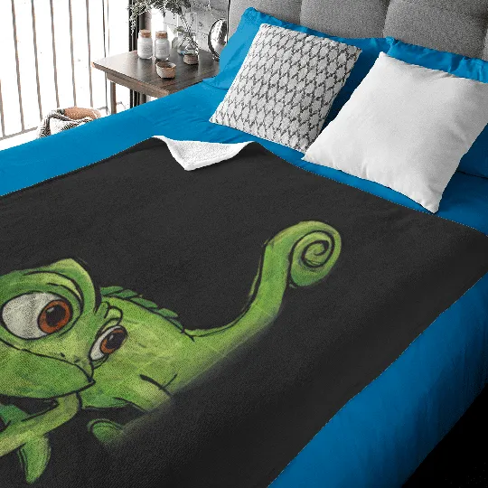 Kids Disney Tangled Pascal Adorable Chameleon Color Sketch Icon Baby Blankets