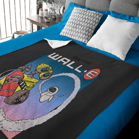 Womens Disney Pixar Wall-E Fly Eve Retro Distressed V-Neck Baby Blankets